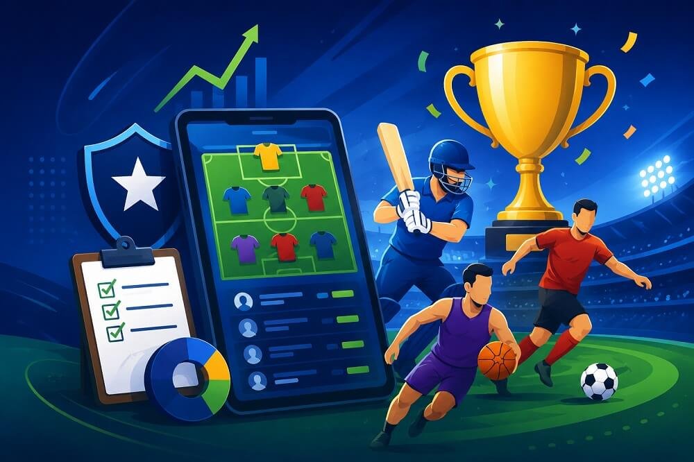Fantasy sports strategy dashboard showing player research, recent form, team news, lineup analysis, and player comparison tools for improving fantasy skills.